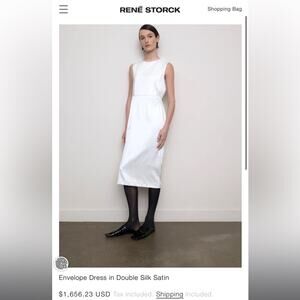 Gray René Storck envelope satin midi dress